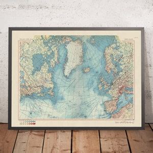 Greenland In World Map Etsy