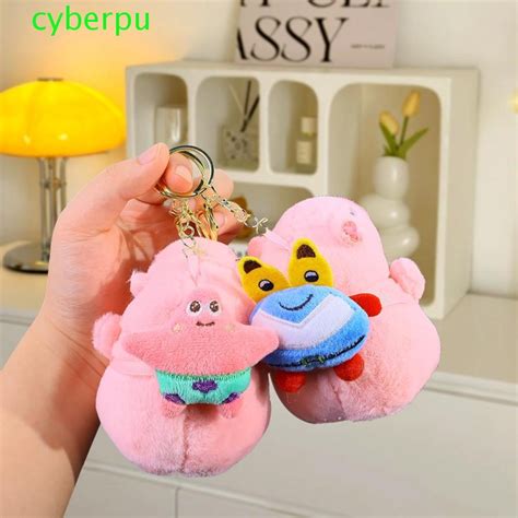 Cyberpulse กระเปาเปสะพายหลง Capybara พวงกญแจ Plush Fluffy ตกตา