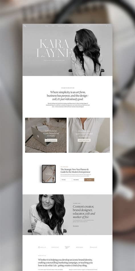 Luxury Squarespace Website Template Portfolio Sales Page