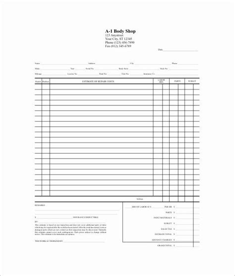 Car Estimate Template Social Media Template