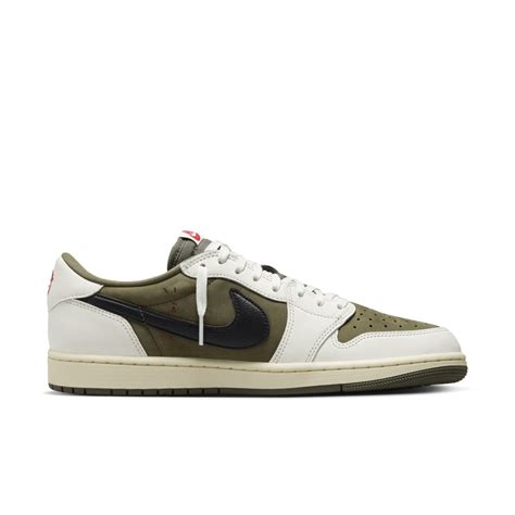 วนเปดตว Air Jordan 1 Low x Travis Scott Reverse Olive DM7866 200