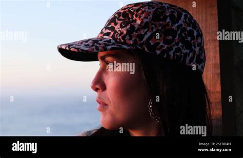 Portrait Woman Sunset Light Close Up Of Woman S Face Sunlight