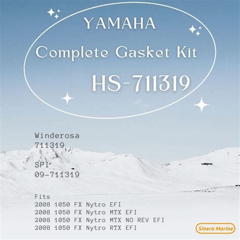 Complete Gasket Kit Hs Yamaha Snowmobile Parts