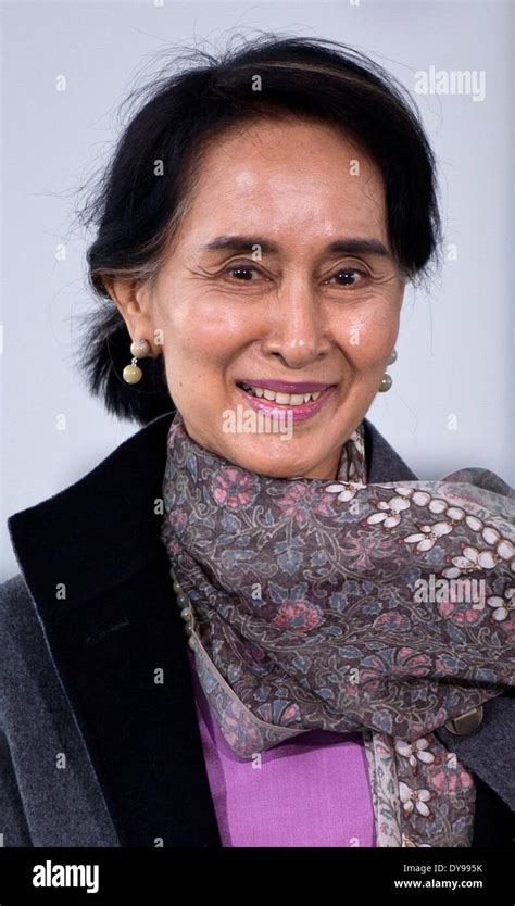 Berlin Germany 10th Apr 2014 Burmese Nobel Peace Prize Laureate