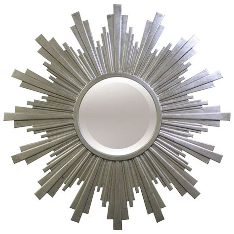 43 In Round Silver Starburst Beveled Mirror Beveled Mirror Mirror