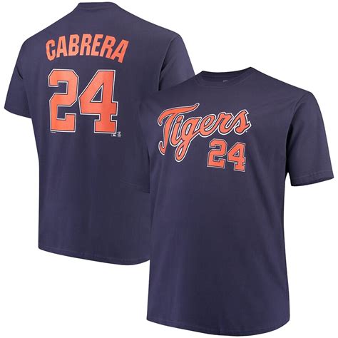 mens majestic miguel cabrera navy detroit tigers mlb  number  shirt