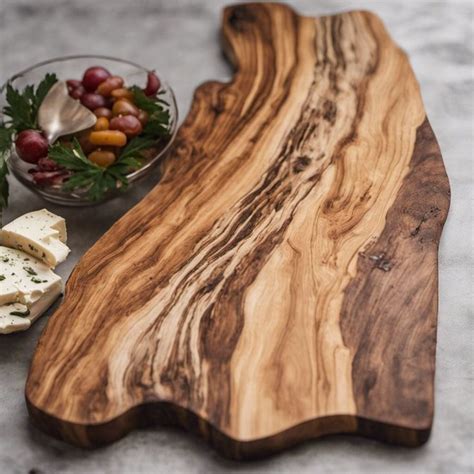 Large Wild Olivewood Live Edge Charcuterie Board Custom Engraved