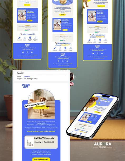 Pet care Email Design | Klaviyo Abandoned cart :: Behance