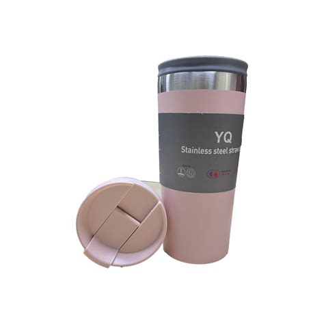 Art 922 Vaso Doble Tapa Con Sorbete Y Tapa Para Cafe 500 Ml