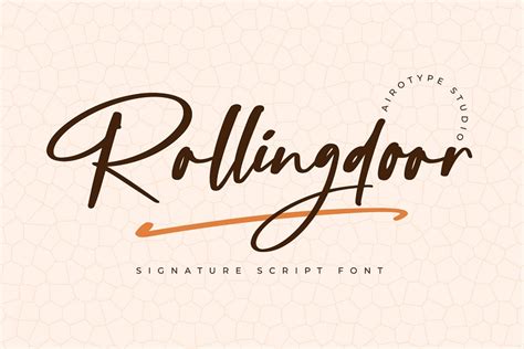 rollingdoor font fonts hut