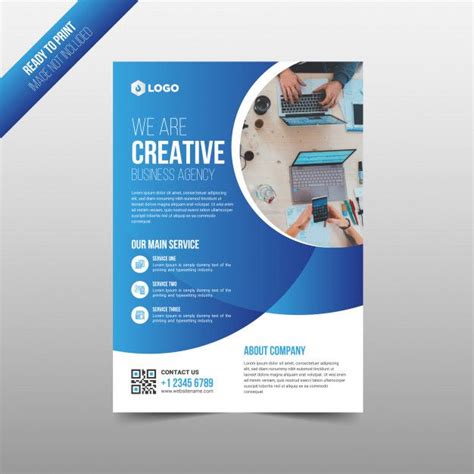 Plantilla De Volante Corporativo Vector Premium Brochure Design