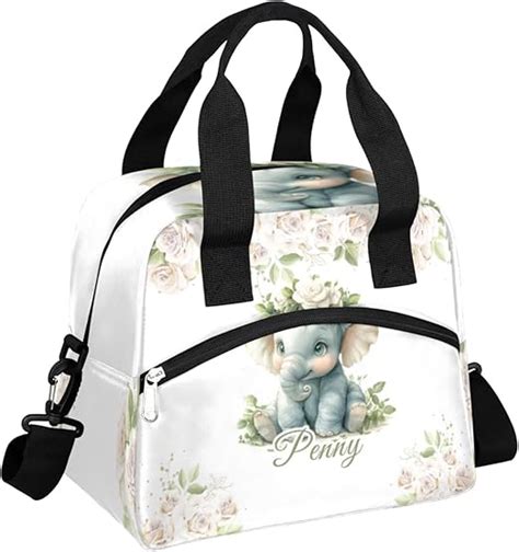 Bolsa De Almuerzo Personalizada Con Dise O De Flores De Elefante Con