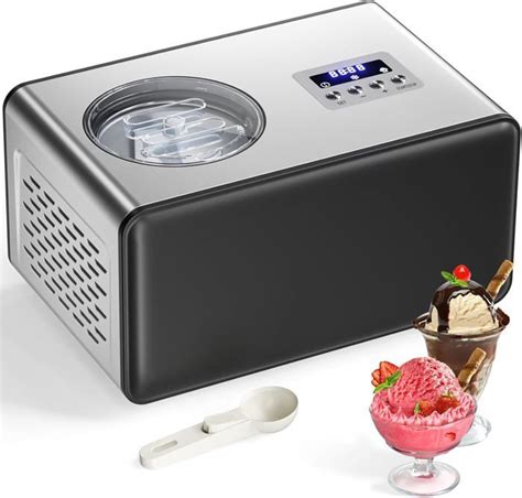 Sorbetiere Turbine a Glace avec Compresseur Sorbetière Electrique 2L