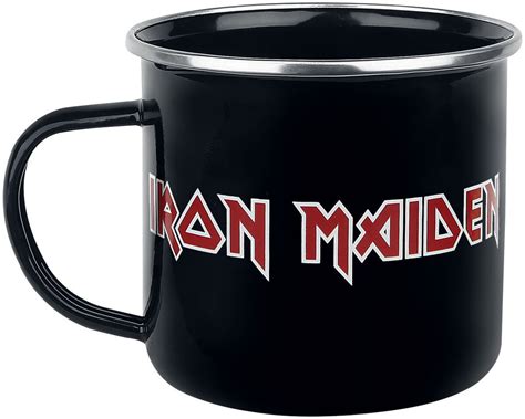 Iron Maiden Tasse Unisex Logo Emaille Becher Schwarz Standard Ebay