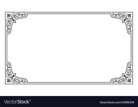 Classic Ornament Frame Elegant Vintage Vector Image On Vectorstock