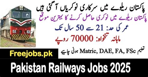 Latest Pakistan Railways Jobs 2025 For Railway Engineer Positions