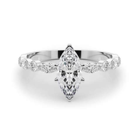 Ariana Jewel K White Gold Plated Ct Marquise Cut Multi Stone