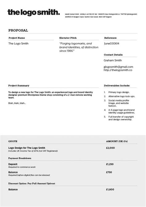 Browse Our Example Of Design Freelance Quotation Template Invoice