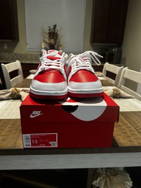 Nike Dunk Low Championship Red Ebay