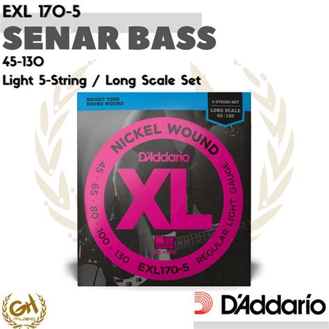 D Addario Nickel Wound Xl Exl Senar Bass Light