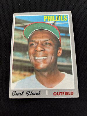 Curt Flood Topps Philadelphia Phillies Ex Baseball Card Ebay