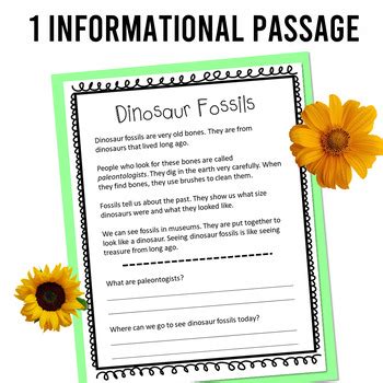 1st Grade 2nd Grade Spring Reading Passages FREEBIE Fiction Non