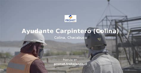 Ayudante Carpintero Colina Trabajando