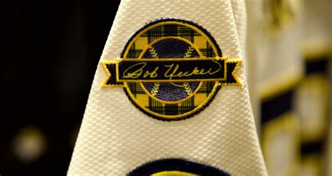 bob uecker jersey patch   brewers team store  milwaukee