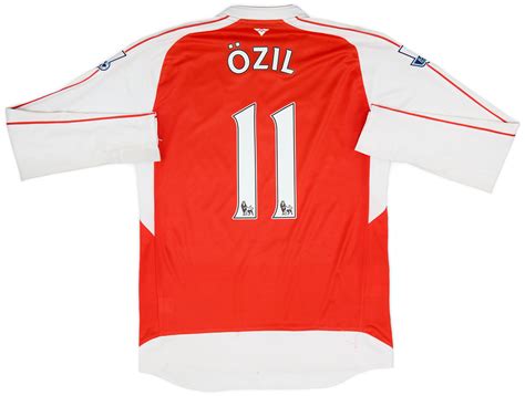 2015 16 Arsenal Home L S Shirt Ozil 11 9 10 M