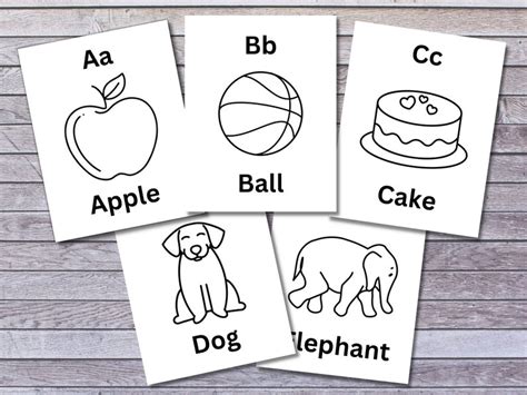fun abc coloring pages  toddlers preschoolers digital