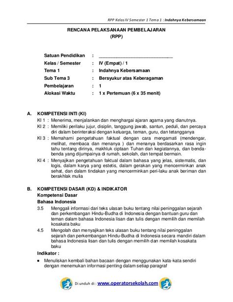 Rpp Kurikulum Merdeka Kelas 3 Sd Semester 2