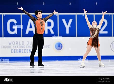 Olivia Flores Luke Wang Usa During Junior Pairs Free Skating At