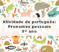 Atividade de português Tipos de pronome 9º ano Acessaber