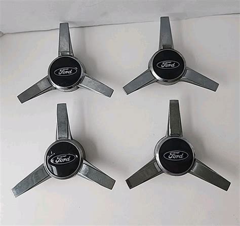 Set Of 4 OEM 2005 2009 Ford Mustang Chrome Spinner Center Hub Caps 4R3Z