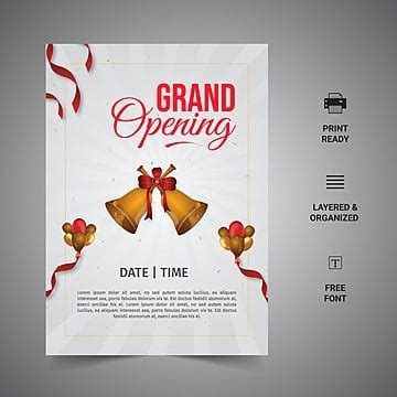 Grand Opening Invitation Card Design Png Transparent Images Free