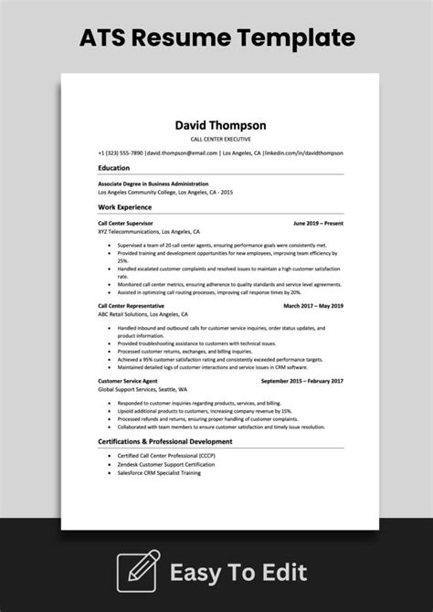 Ats Friendly Resume Templates