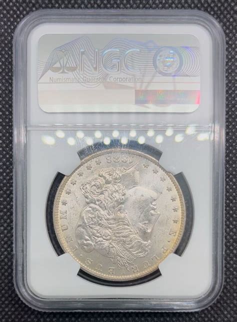 O Morgan Silver Dollar Pcgs Ms Star Rainbow Toned Color Ebay