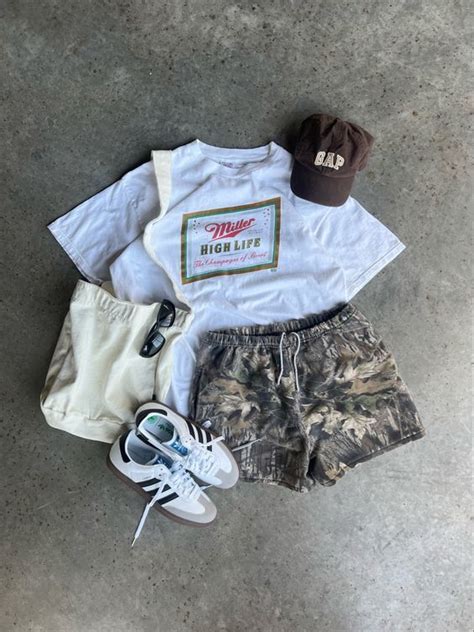 Vintage Camo Shorts Miller T Shirt Deangelo Shop Casual Outfits