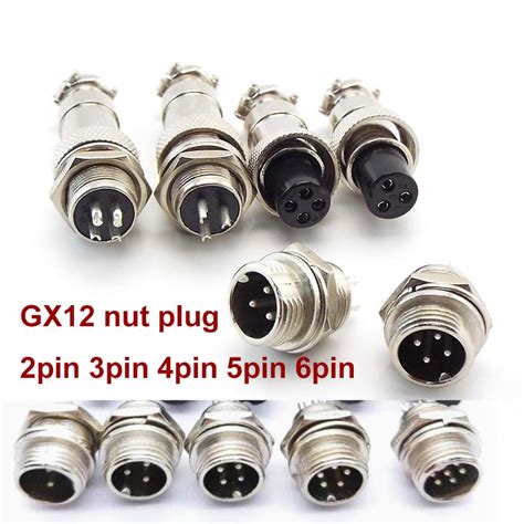 Giắc Cắm Điện Chuyển Đổi gx12 male female 12mm 2 3 4 5 6 pin