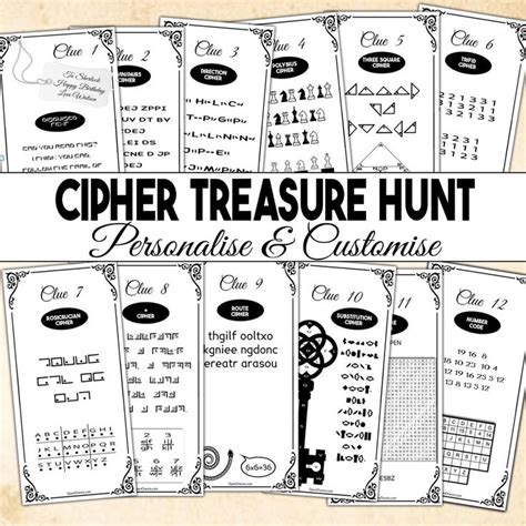 Difficult Ciphers And Codes Scavenger Hunt Clues Personalise