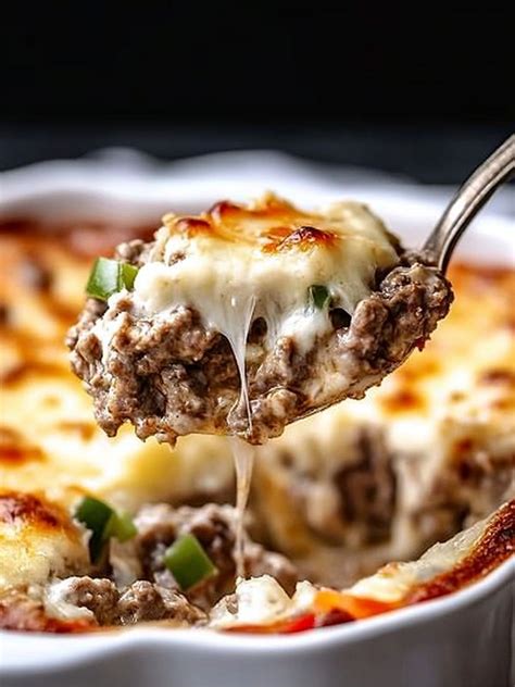 Low Carb Philly Cheesesteak Casserole