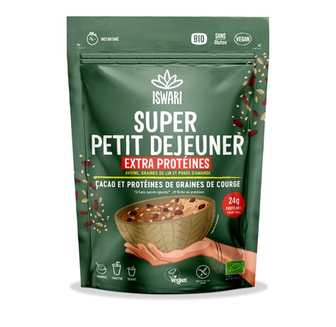 Petit D Jeuner Extra Proteine Cacao Bio Iswari