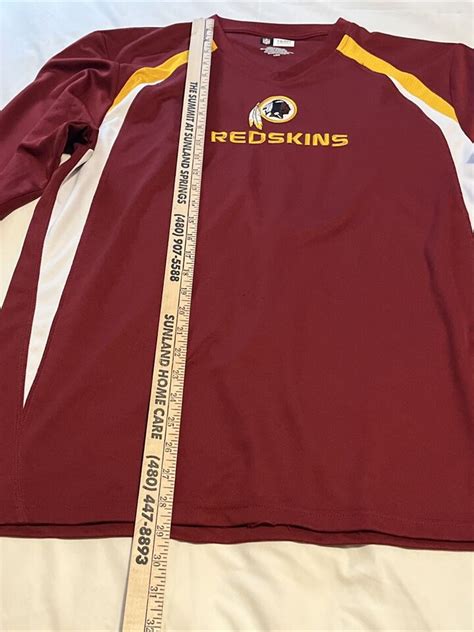 Nfl Washington Redskins Burgundy Shirt L Womens Long Sleeve Embroidery