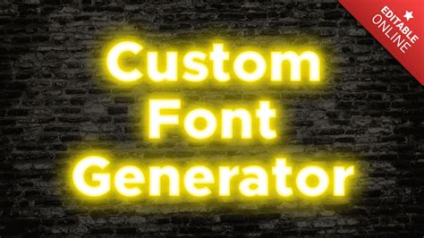 Custom Font Generator Glow Yellow Text Effect Generator