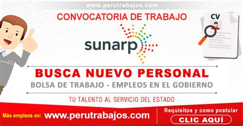 Empleo Sunarp Pr Cticas Para La Subunidad Del Registro De Bienes Muebles