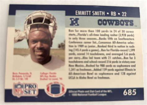 Pro Set Emmitt Smith Rookie Card Pre Owned Ebay