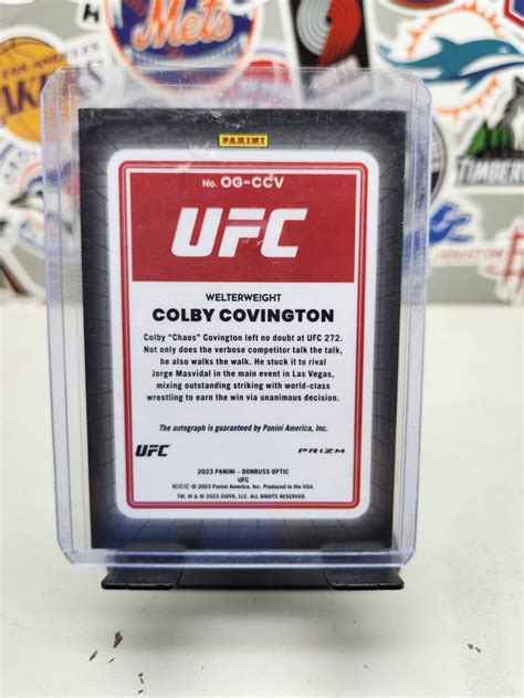 2023 Donruss Optic UFC Opti Graphs Prizm Colby Covington EBay