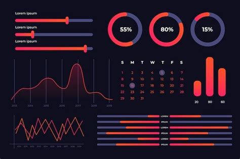 Free Vector Dashboard Element Collection Design Tableau De Bord