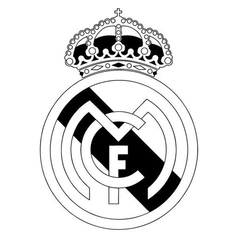 Real Madrid Crest In Black And White