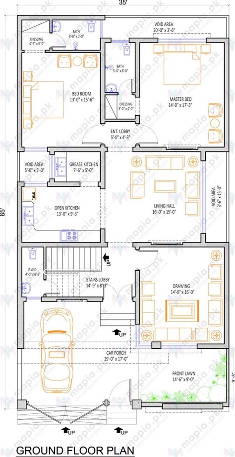 Marla House Floor Plan Design